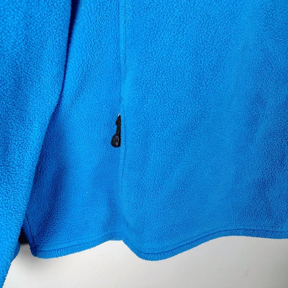 LL Bean Men XXL Tall Blue Fleece Snap Pullover Mock Neck Jacket big tall outdoor